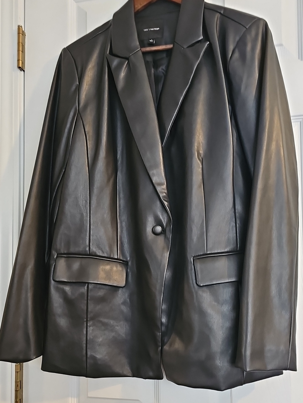 The Limited Black Faux Leather Blazer